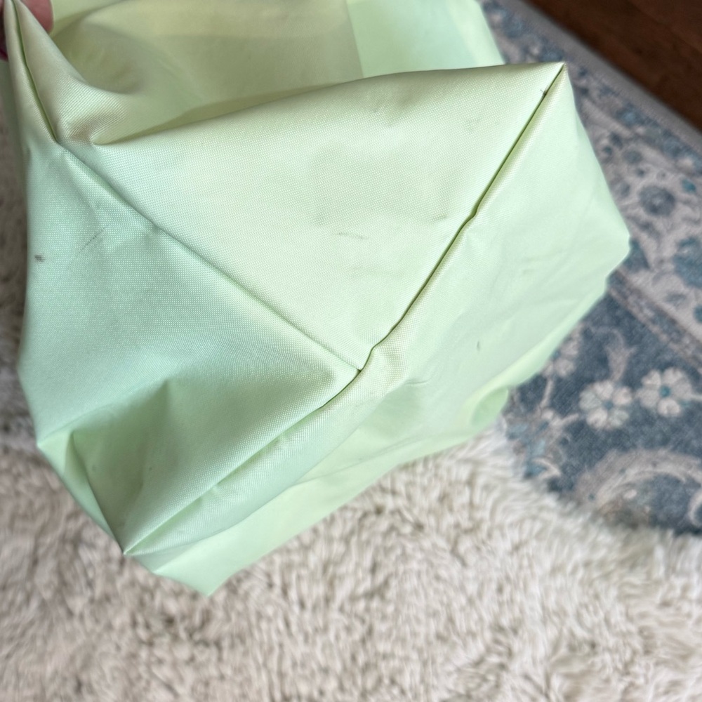 Longchamp Le Pilage Large weekender Lime Green Tote Bag - Picture 8 of 14